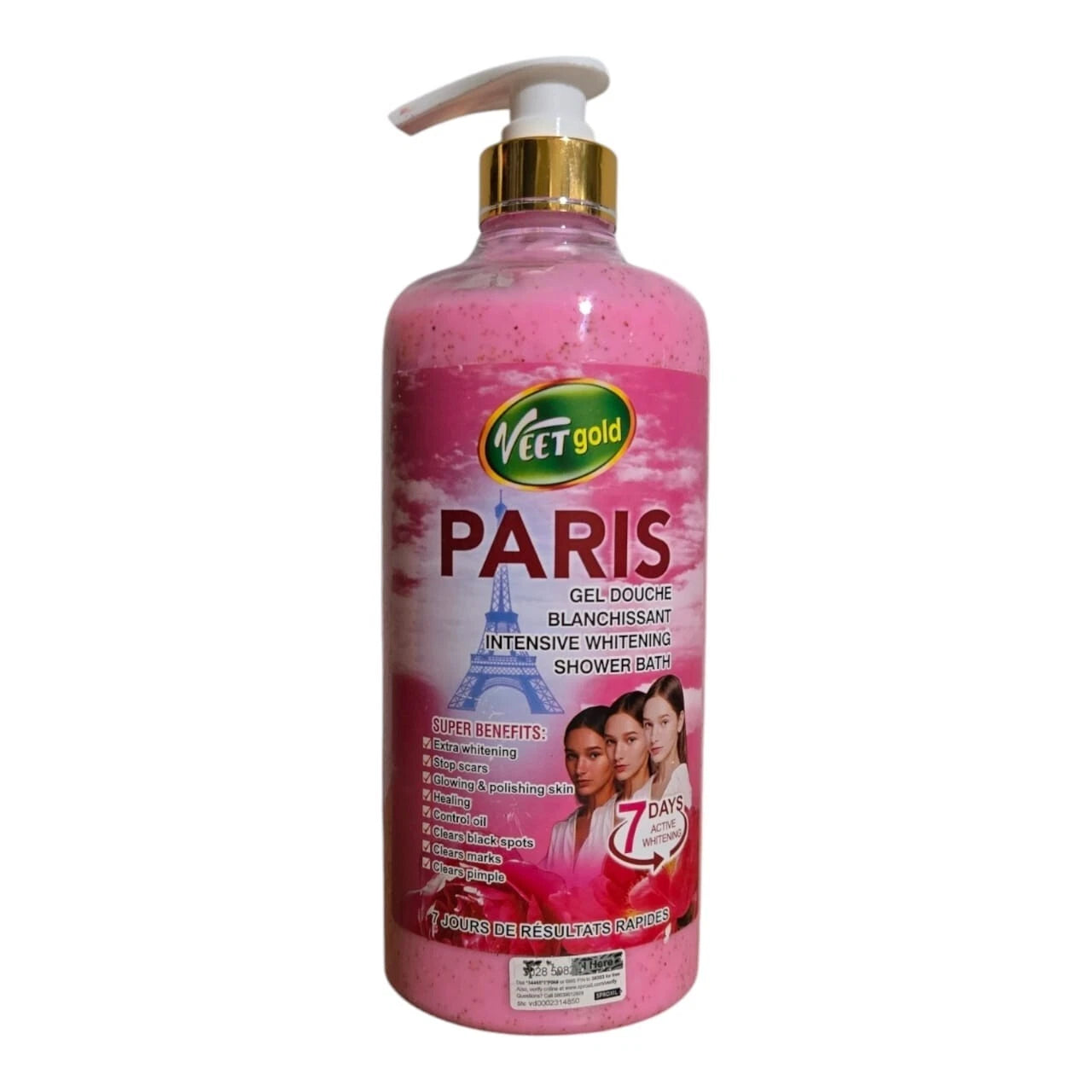 Veet Gold Paris Intensive Extra Whitening Shower Bath 1000ml Face & Body.